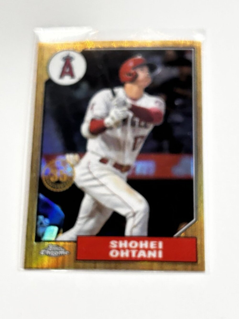 2022 Topps Chrome 35th Anniversary Shohei Ohtani Retro Insert Angels Gold